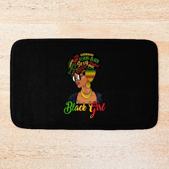 Juneteenth Independence Day Black Girl Bath Mats