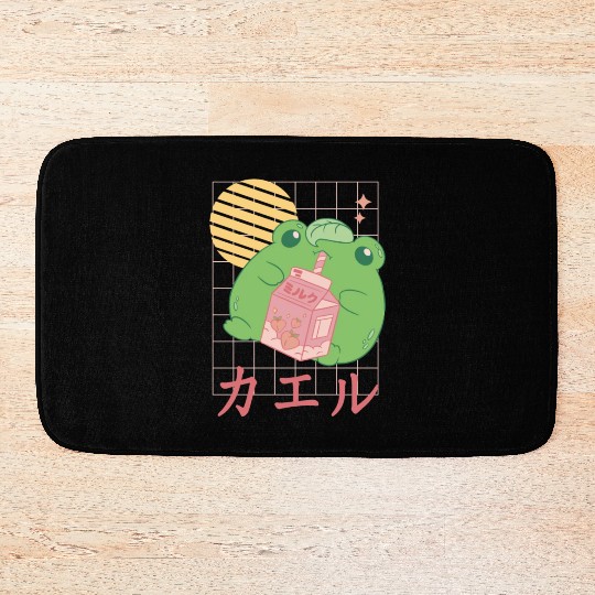 Strawberry Milk Frog Japanese Bath Mats