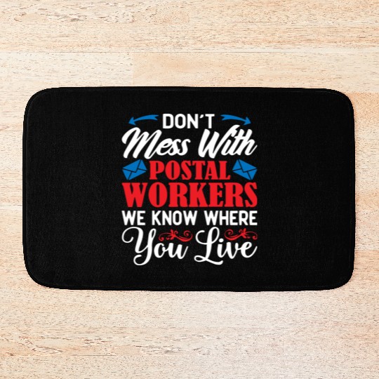 Postal Worker, postal worker, mailman, postman Bath Mats