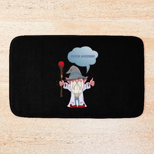 Cheer for the Wizard - Pizza Wizzard Bath Mats