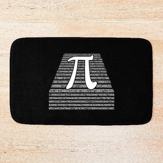 Pi Numbers Digit Math Holiday Mathematics Pi Day Bath Mats