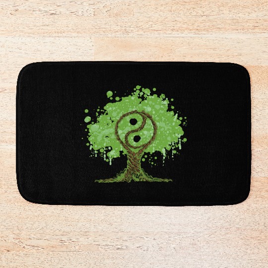 Ying Yang Tree of Life Bath Mats