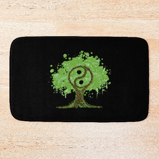 Ying Yang Tree of Life Bath Mats