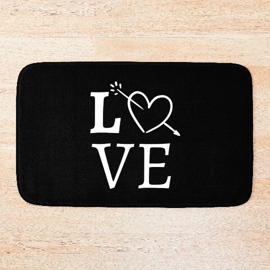 Idée cadeau saint valentin, Love, couple, amour Bath Mats