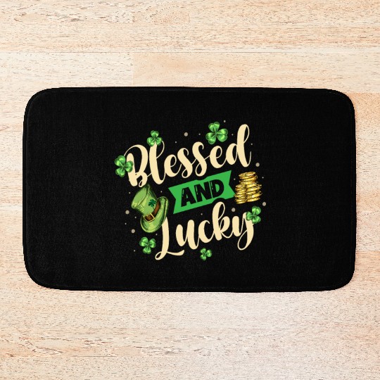 Blessed And Lucky Irish Pride St. Patricks Day Bath Mats