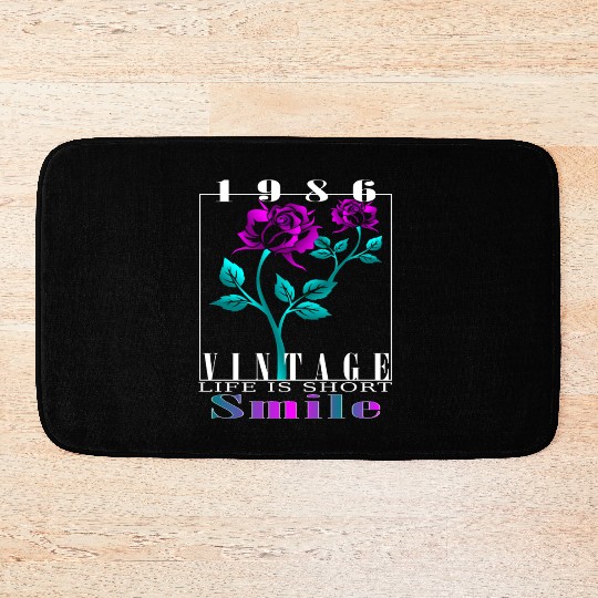 1986 Born Vintage Rose Gift Bath Mats
