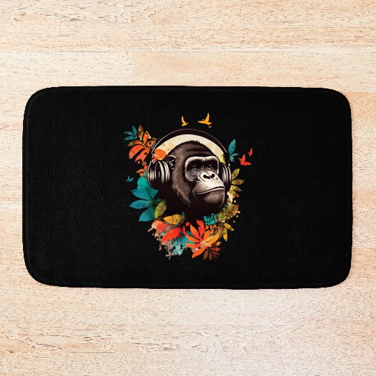 Gorilla DJ Jungle Bath Mats