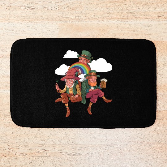 Three Leprechauns - St Patricks Day Irish Bath Mats