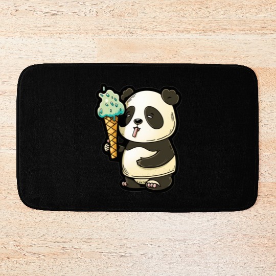 Sweet Panda: Eat Ice Cream Bath Mats