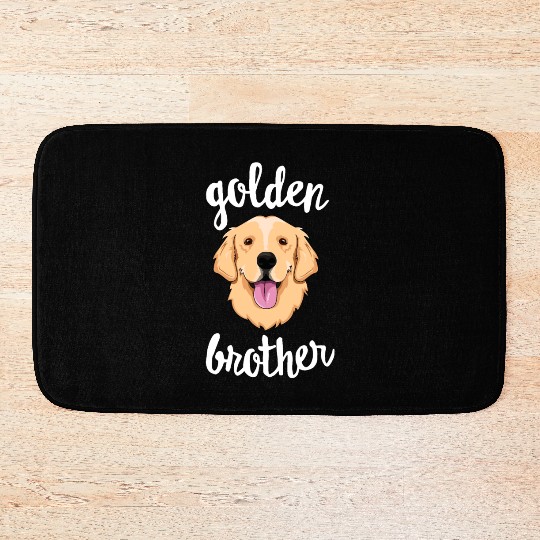 Golden Retriever Brother Sibling Family Dog Bath Mats