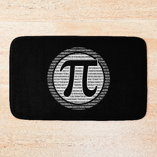 Digit Pi Numbers Math Holiday Mathematics Pi Day Bath Mats