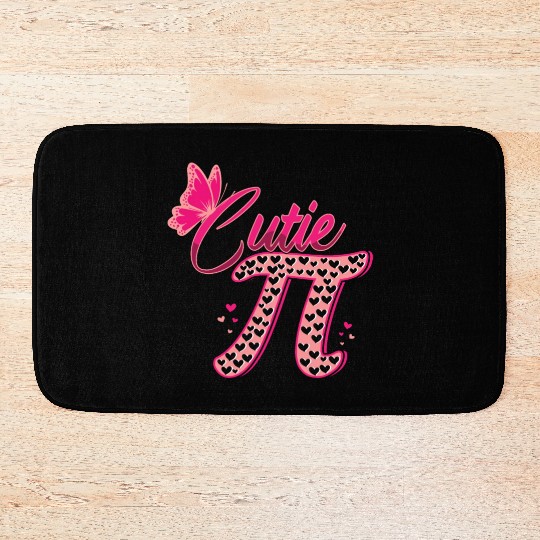 Butterfly Cute Pi Math Holiday Mathematics Pi Day Bath Mats