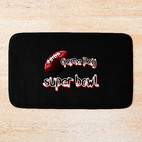 super bowl sunday Bath Mats