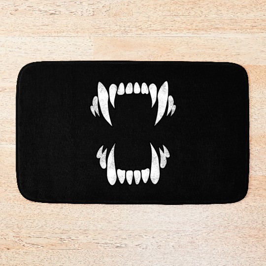 Scary Wolf Fangs Bath Mats