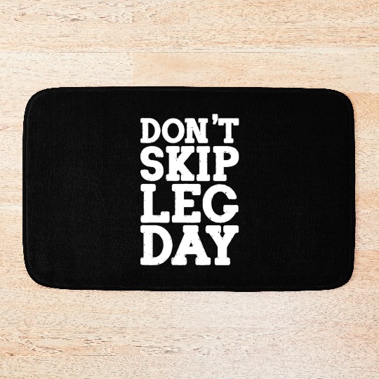 Don't Skip Leg Day, Bodybuilding Bath Mats