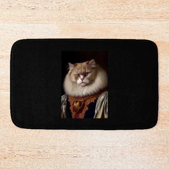 Angora Persian Cat Breed Portrait Royal Renaissanc Bath Mats