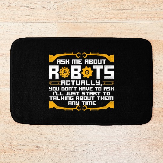 Robot Robotics Engineer Vintage Bath Mats