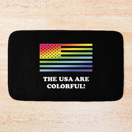 The USA Are Colorful! (Stars And Stripes) Bath Mats