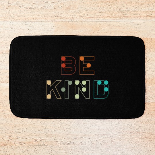 Retro Kindness Braille Language Braille Alphabet Bath Mats