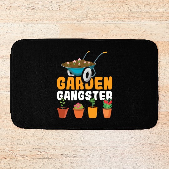 Plants Farmer Garden Gangster Hobby Gardener Bath Mats