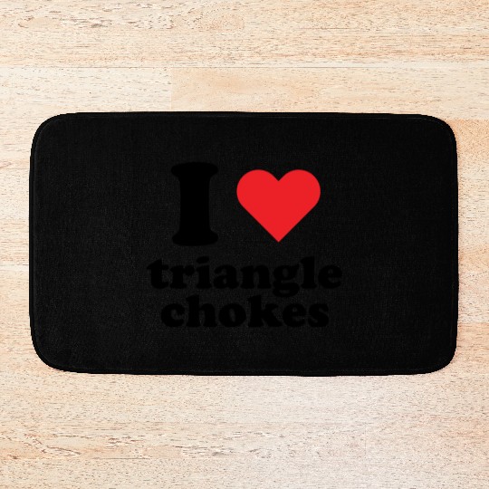 I Love Triangle BJJ Gear Bath Mats