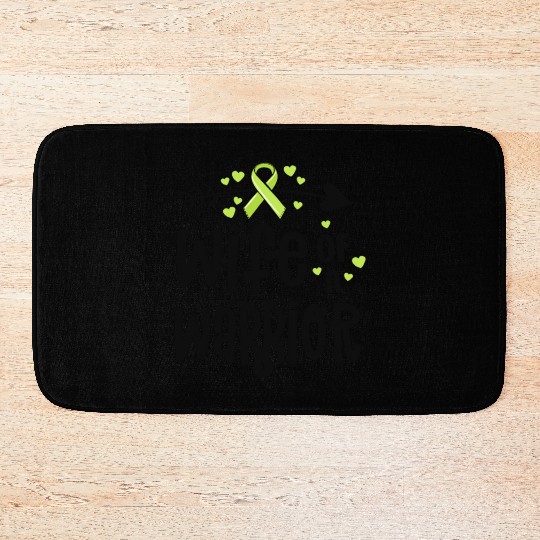 Wife Of A Warrior Lymphoma Cancer Awareness Bath Mats