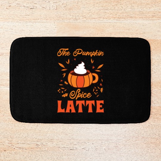 Pumpkin Spice Latte Halloween Coffee Lover Tarot Bath Mats