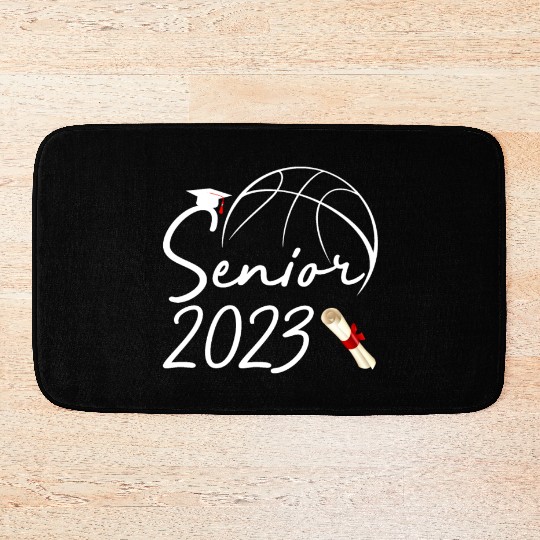 Graduate Senior Class 2023 Graduation Basketball Bath Mats