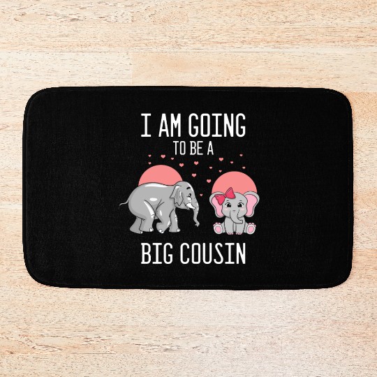 Humorous I'm Going To A Big Cousin Baby Bath Mats