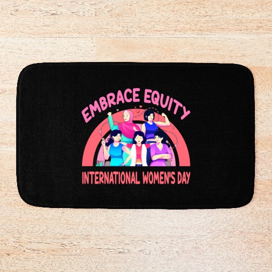 International Women's Day Embrace Equity Bath Mats