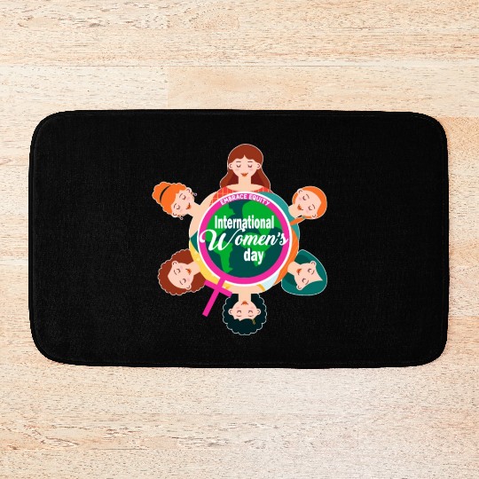 International Women's Day Theme 2023 Embrace Equit Bath Mats
