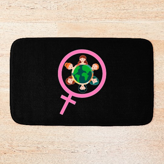 International Women's Day Embrace Equity Bath Mats