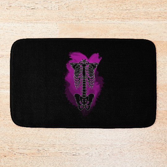 Neon Skeleton Rib Cage Bath Mats