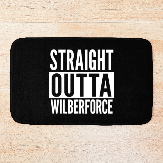 Wilberforce Straight Outta College University Alum Bath Mats