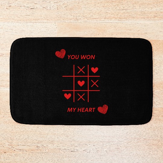 You Won My Heart : X O Creative Game Bath Mats