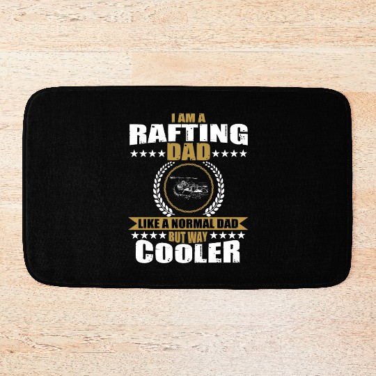 Rafting Dad Design For Men Bath Mats