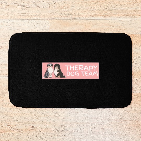 Therapy Dog Team Pet Dog Lover Mental Health Aware Bath Mats