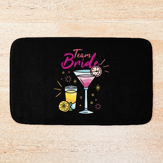 Team Bride Wedding Bridal Shower Marriage Ceremony Bath Mats