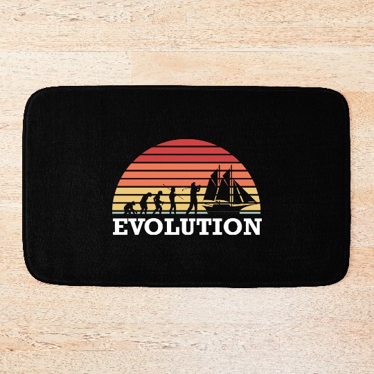 Sailing Evolution Captain Sailing Anchor Ship Bath Mats