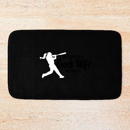 Baseball Coach Wife Professional Mom Instructor Bath Mats