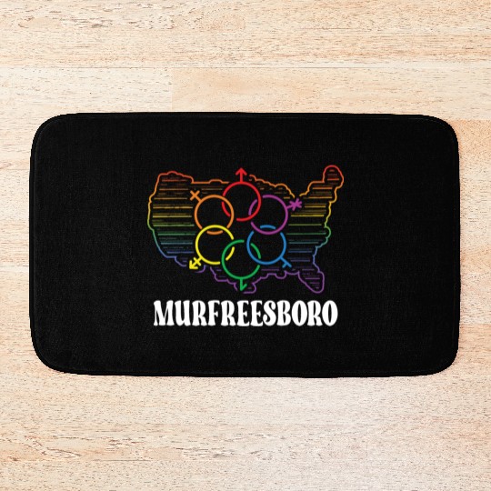 Murfreesboro Pride Month Pride Flag LGBT Community Bath Mats