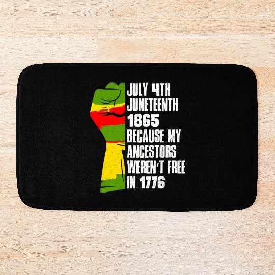 Juneteenth free since 1865 Black History US Africa Bath Mats
