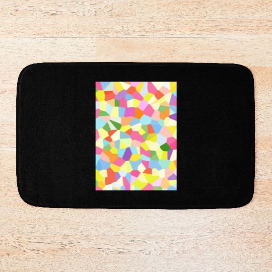 Bright Colored Crystals. Crystal Pattern Bath Mats