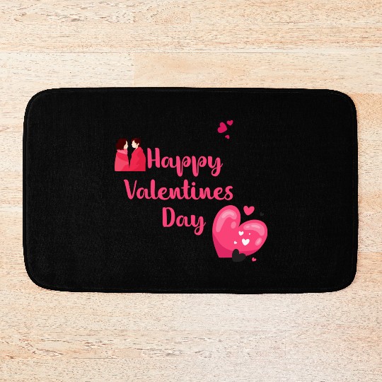 happy valentines day | valentines day gifts Bath Mats