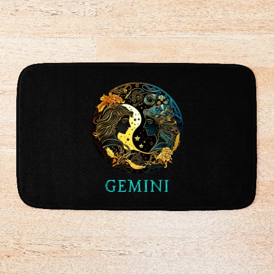 Embrace Your Gemini Identity: Gemini Pride Zodiac Bath Mats