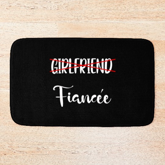 Girlfriend Fiancee Couple Engagement Engaged Bath Mats