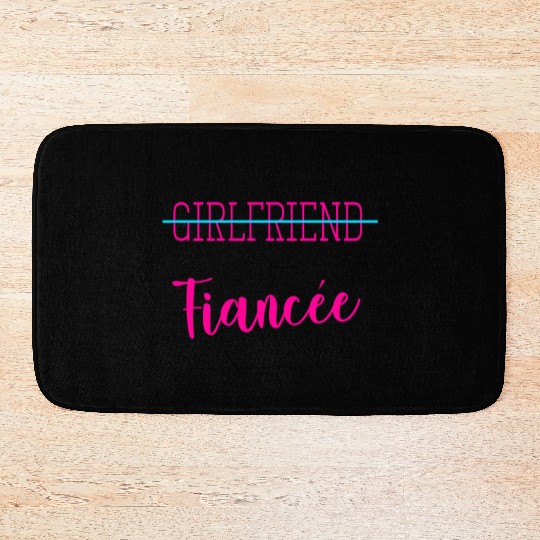 Girlfriend Fiancee Couple Engagement Engaged Bath Mats
