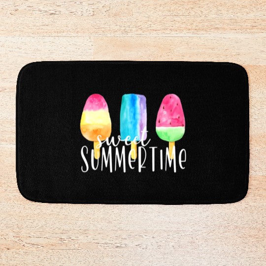 Sweet Summertime Ice Cream Family Vacation Bath Mats