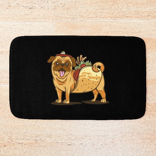 Mexican pug Bath Mats