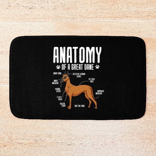 Anatomy Of A Great Dane Bath Mats